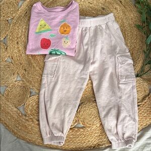 Tea collection and cargo Zara Sweatpants. 3-5y outfit